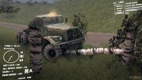 På tide å frakte litt tømmer i Spintires.