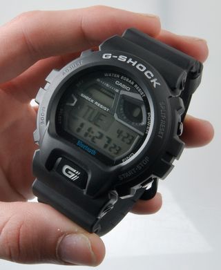 Slik ser Casios "smarte" G-Shock-klokke ut. Denne er en av de mer grunnleggende variantene på markedet.