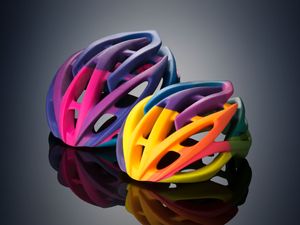 3D-printet sykkelhjelm.
