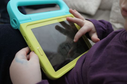 7 tommer blir stort nok i klypa på en nesten 4-åring.