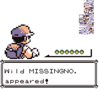 I Pokémon kan man fange glitch-Pokémonen Missingno. Dette er en av de mest kjente glitchene i spillhistorien.