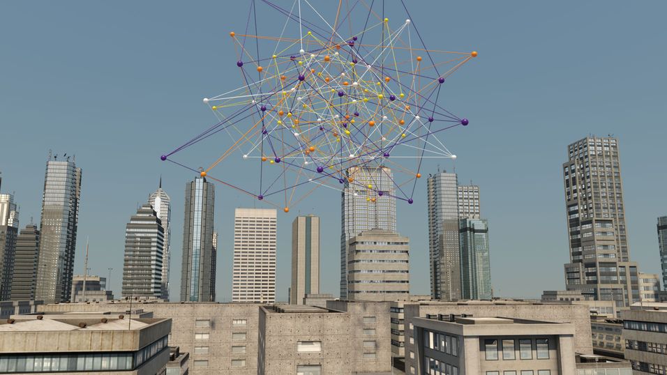 Slik liker Nokia Solutions and Networks (NSN) å illustrere tjenesten som forutsier mobilnettenes tilstand. En rekke data fra ulike kilder samles og tygges.