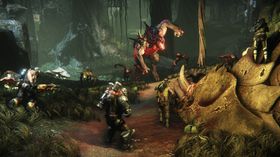 Evolve set eit jaktlag opp mot eit mektig monster som blir stadig sterkare.