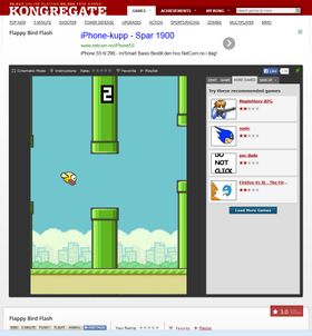 Nettstedet Kongregate har kanskje den beste nettklonen av Flappy Bird vi har prøvd.