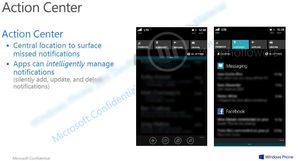 Dette skal være et lekket dokument som viser det nye varslingsenteret i Windows Phone 8.1.