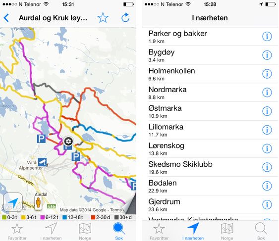 Skisporet.