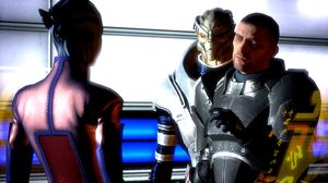 Vel, ok. Her ser det ut som om Shepard og Garrus er et tohodet monster.