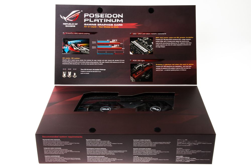 Du kan få en liten smugtitt på ROG Poseidon Platinum selv uten å åpne esken.