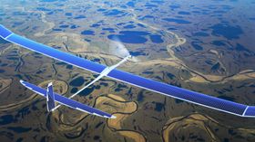 Illustrasjonsbilde av dronene som produseres av Titan Aerospace. Det er uvisst om det er akkurat denne type drone Google bruker i testingen.