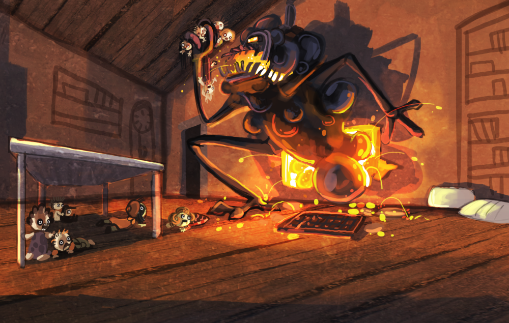 Konseptkunst fra Among the Sleep.
