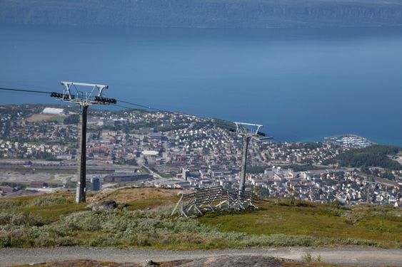 Stranden var også på toppen av Narvik-fjellet for å ta bilder derfra.