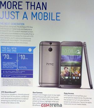 Denne Telstra-brosjyren omtaler dobbeltkameraet i nye HTC One.