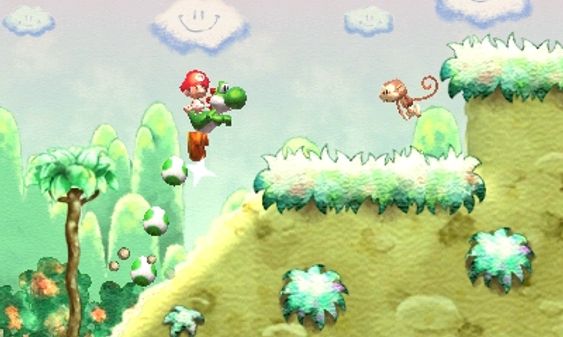 Selv ikke apene kan hoppe høyere enn Yoshi. (Bilde: Arzest/Nintendo).