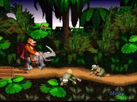 Originale Donkey Kong Country på Super Nintendo.