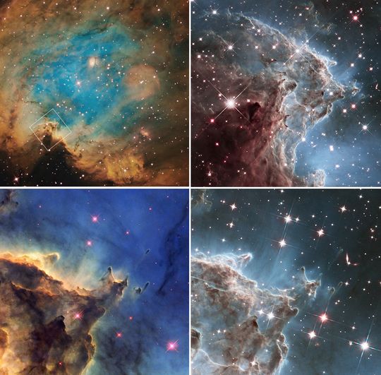 Disse fire bildene friga NASA for å markere bursdagen.