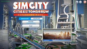 Slik er den nye hovudmenyen i SimCity.