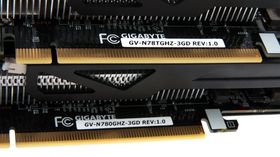 Disse klistrelappene er den enkleste måten å skille de Gigabyte sine GeForce GTX 780 og GTX 780 Ti fra hverandre på.