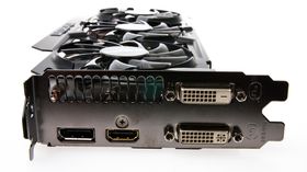 Gigabyte GeForce GTX 780 Ti GHz Edition kommer med både DVI, DisplayPort og HDMI-utganger.