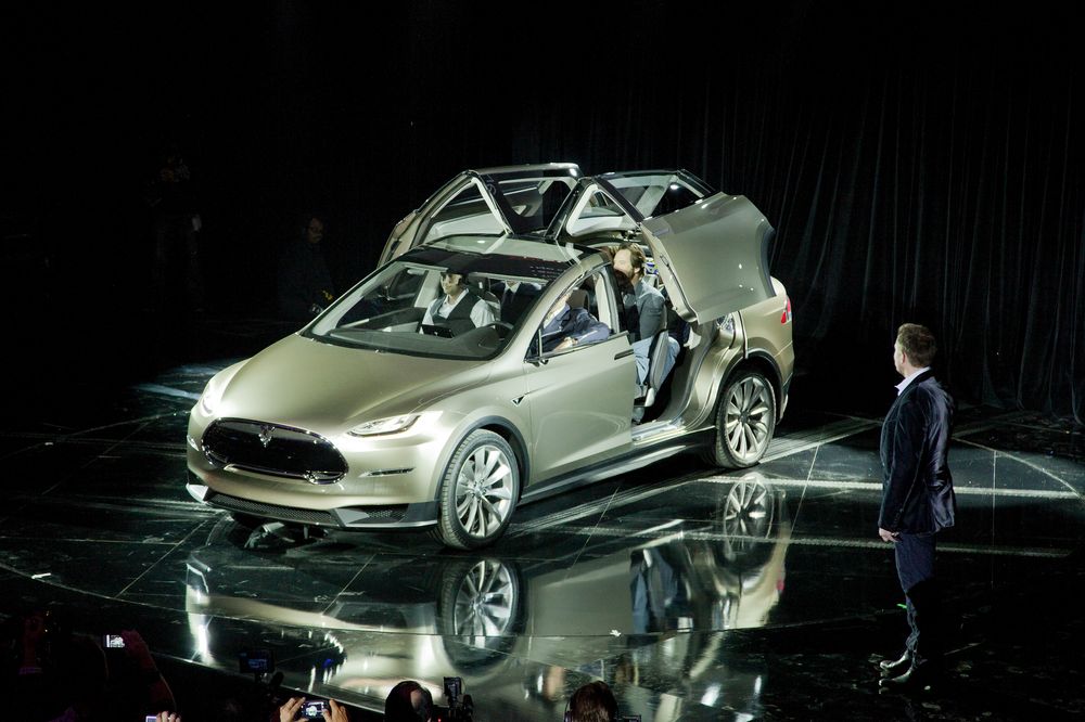 Fra lanseringen av Tesla Model X.