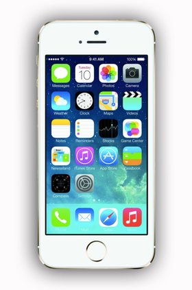 Apples iPhone 5S er en relativt liten smartmobil, med sin 4-tommers skjerm.