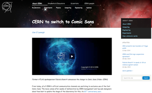 CERN går over til Comic Sans.