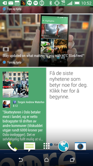 Slik kan Blinkfeed-forsiden se ut.