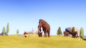 Menneske møter mammut.