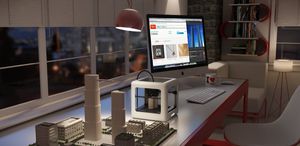 3D-skriveren er nokså kompakt.