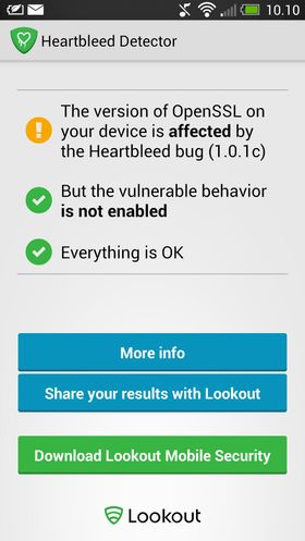 Dette ble resultatet på vår testtelefon med Android 4.1.2.