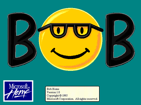 Oppstartsskjermen til Microsoft Bob.