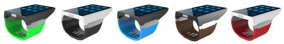 Du kan kjøpe armbånd i mange forskjellige farger på Indiegogo-sidene til Rufus Cuff.