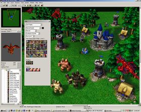 Brettredigeringsverktøyet i Warcraft III.