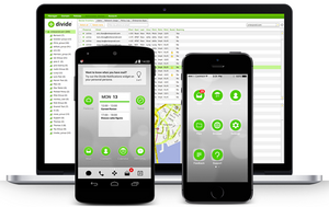 Divide finnes til både Android og iOS, og består også av en administrasjonsløsning.