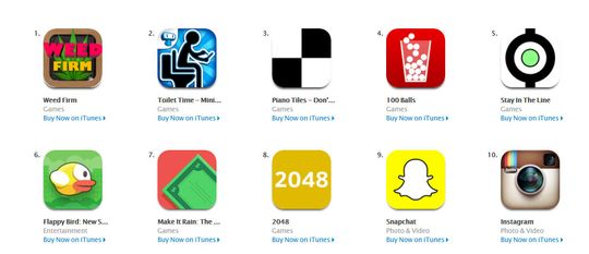Weed Firm danker ut både Snapchat og Instagram denne uken i amerikanske App Store.