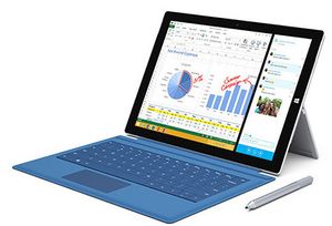 Microsoft Surface 3 var det eneste nettbrettet som ble lansert på tirsdag.