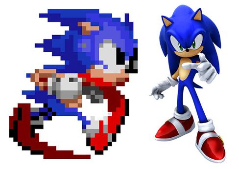 Sonic 16-bit vs Sonic anno 2014.