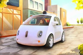 Slik ser Google for seg at bilen etter hvert vil se ut.