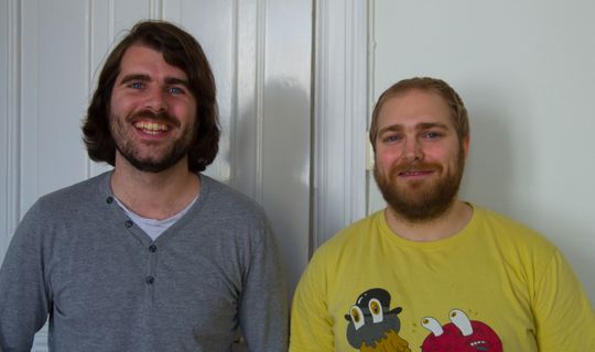Kristoffer Jetmundsen (t.v.) og Håvard Christensen var to av de ansatte i Tumbleweed Interactive.