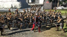 Skjermbilde fra PlayStation 4-utgaven av Samurai Warriors 4.