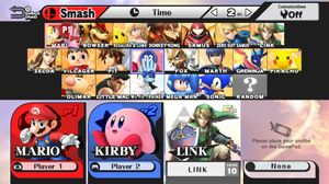 Bare et lite knippe av figruene du kan velge i Super Smash Bros. for Wii U.