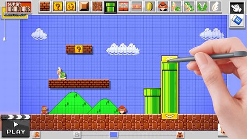 I Super Mario Maker kan du lage dine eigne Mariobrett.