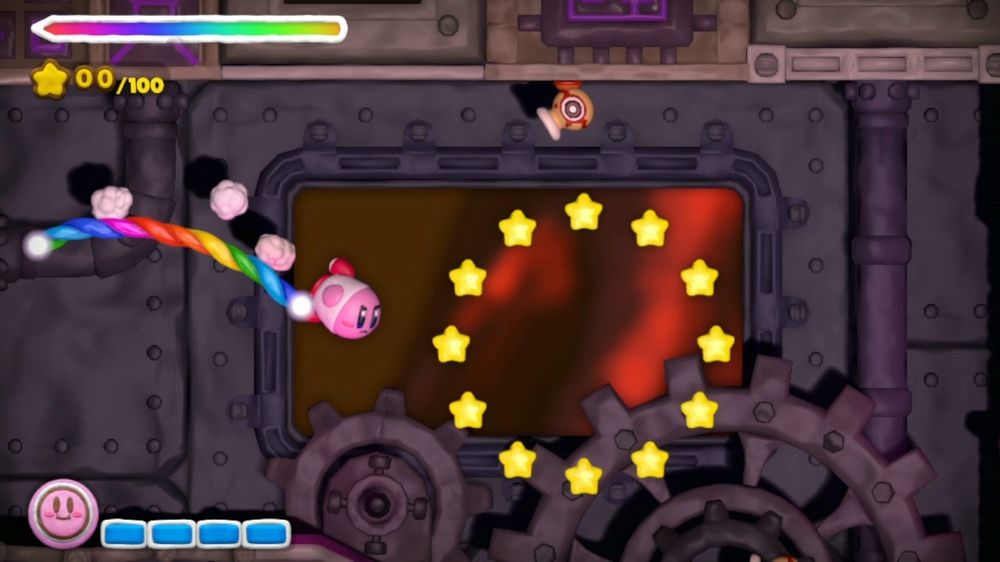 Å styre Kirby som rakett er kanskje det verste med dette spillet.