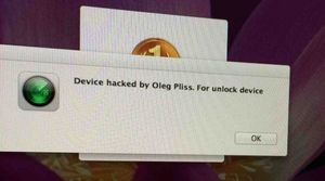 En Mac er blitt låst av hackere.