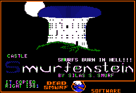 Introskjermen til Castle Smurfenstein.