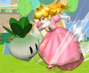 Prinsesse Peach og en nepe. (bilde: Nintendo).