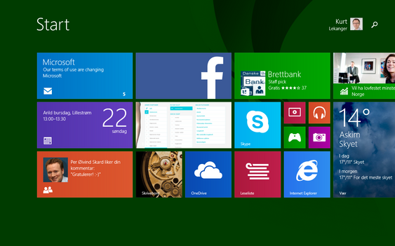 Microsofts «Modern UI» gir deg en vel så god brukeropplevelse som andre nettbrett-operativsystemer. .