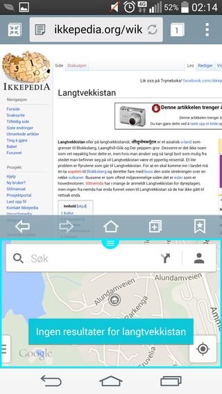 Å bruke to apper samtidig kan ha sin sjarm. Vi klarte imidlertid aldri å finne Langtvekkistan på kartet.