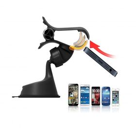 Folkene bak Dash Crab mener det skal være mulig å feste mobilen i holderen med ett grep. I realiteten må det ofte to hender til.