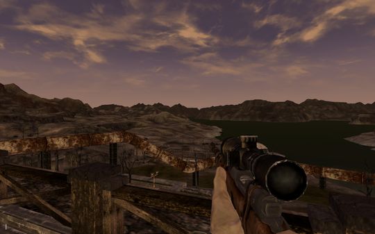 Grei utsikt over en innsjø i Nevada, men ugrei oppløsning på teksturene. Det må vi få gjort noe med.