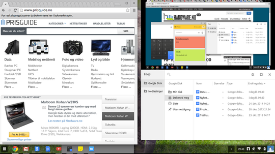 Slik ser Chrome OS ut.
